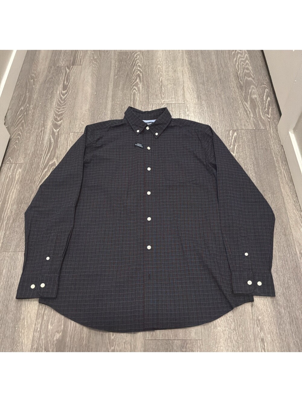 Chaps Ralph Lauren Men’s Long Sleeve Brushed Flannel Green Navy Plaid Size L